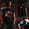Dark Anime-Inspired Japanese Streetwear Muscle Tee