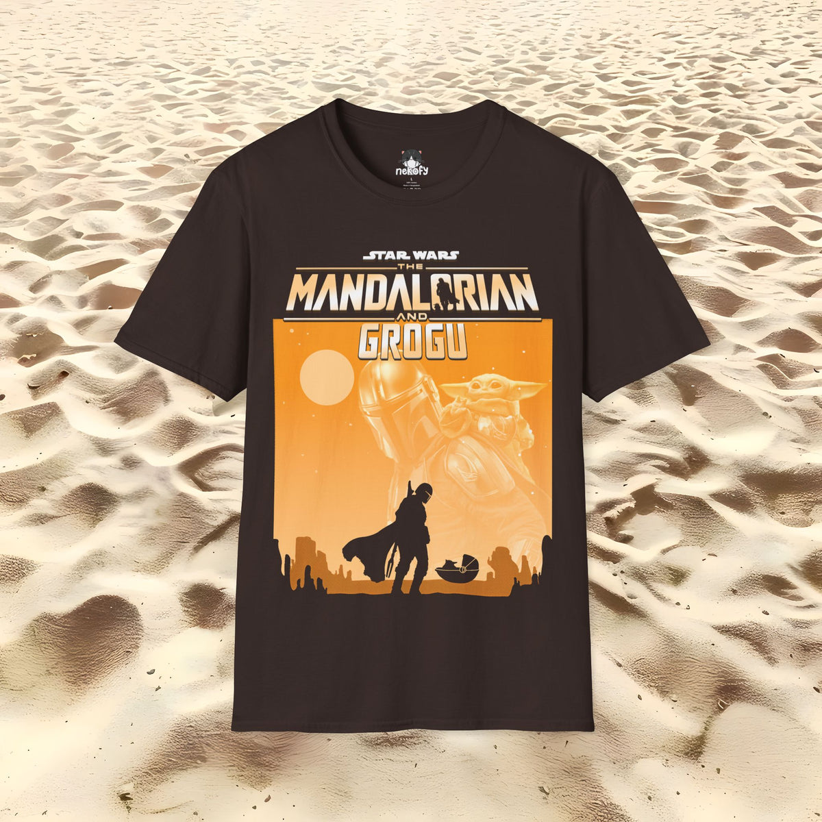 Mandalorian and Grogu Desert Sunset T-Shirt