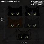 Reflective "Grumpy Peeker" Cat Vinyl Decal