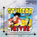 DBZ Student Driver Car Bumper Sticker | Laminated Waterproof Decal