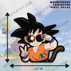 Goku Smiling Car Decal | Waterproof DBZ Sticker